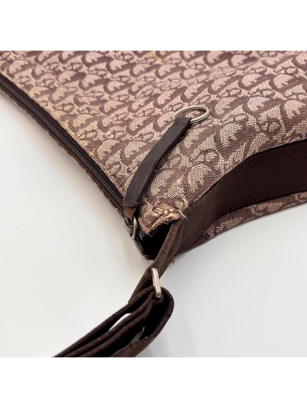 Christian Dior Trotter Canvas Crossbody Messenger Bag Brown Monogram - Picture 5 of 11